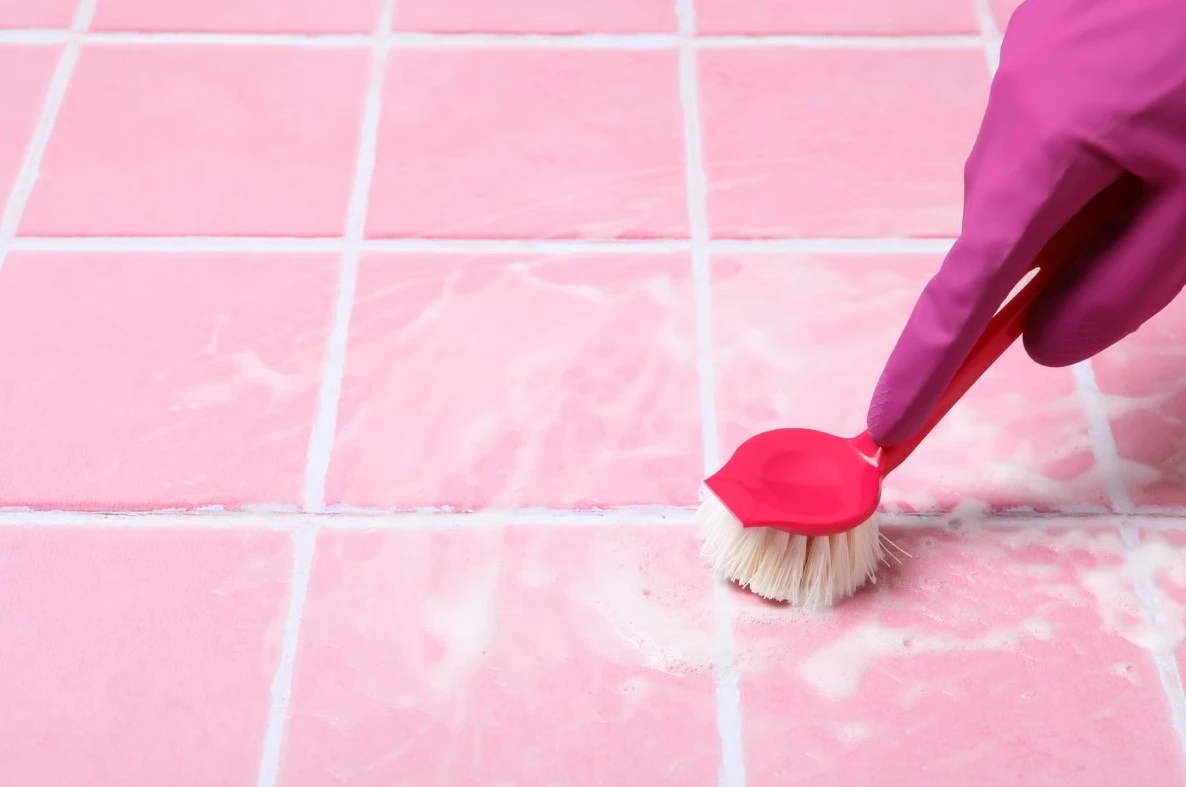 Concept of spring cleaning and house cleaning, space for text